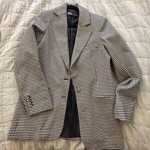 Zara Oversized Houndstooth Blazer Sz XS-S